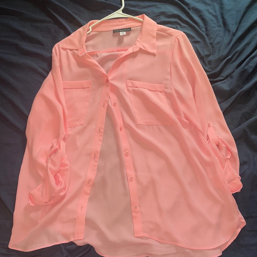 Light pink button up dress shirt